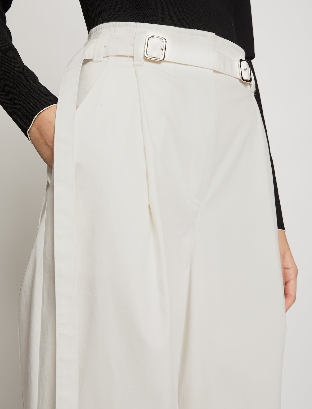 Belted Cotton Twill Pants #3