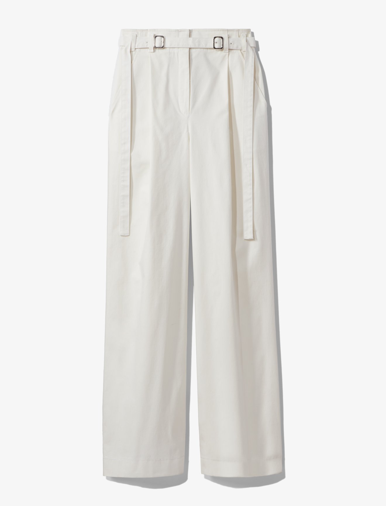 Belted Cotton Twill Pants #4