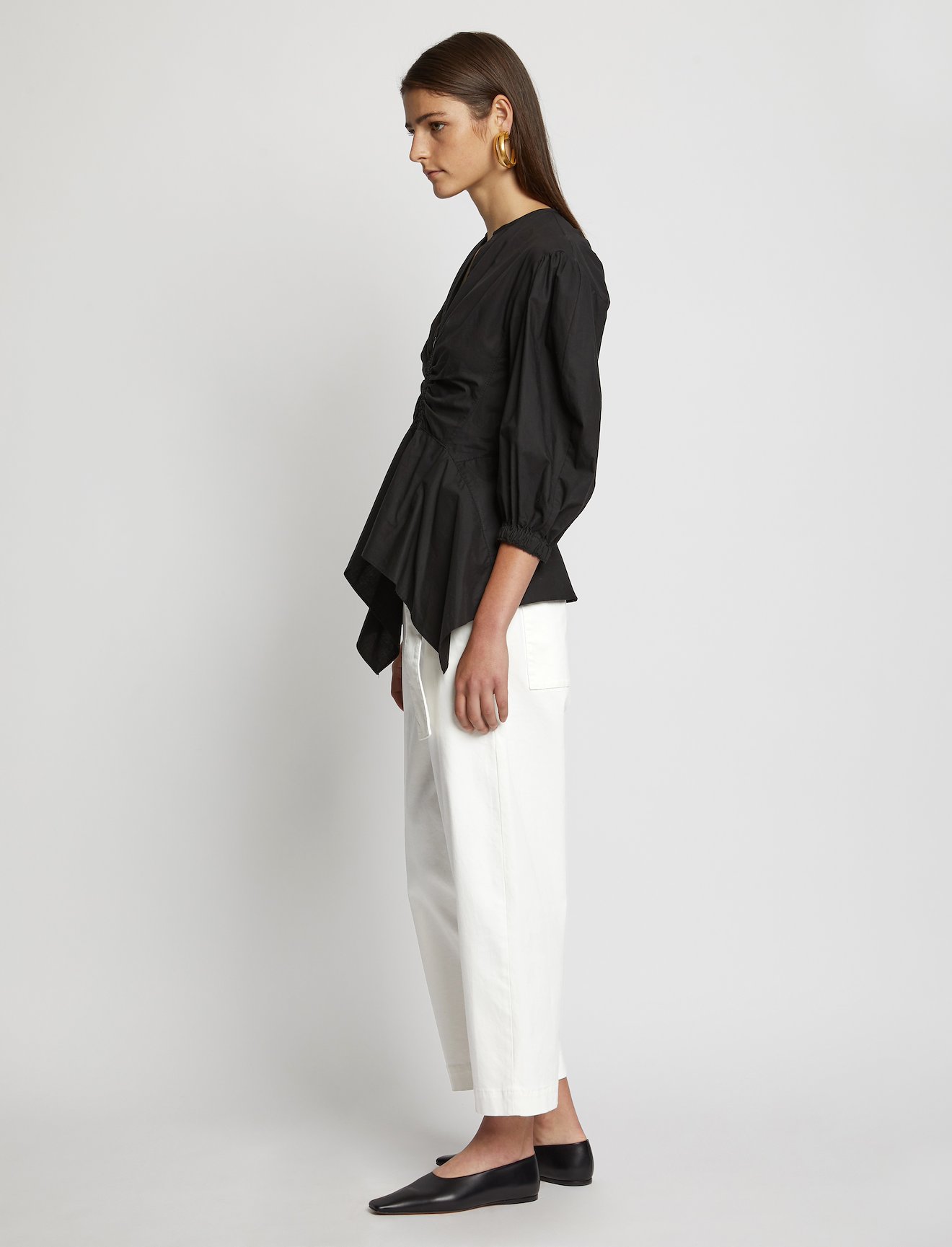 Belted Cotton Twill Pants #1