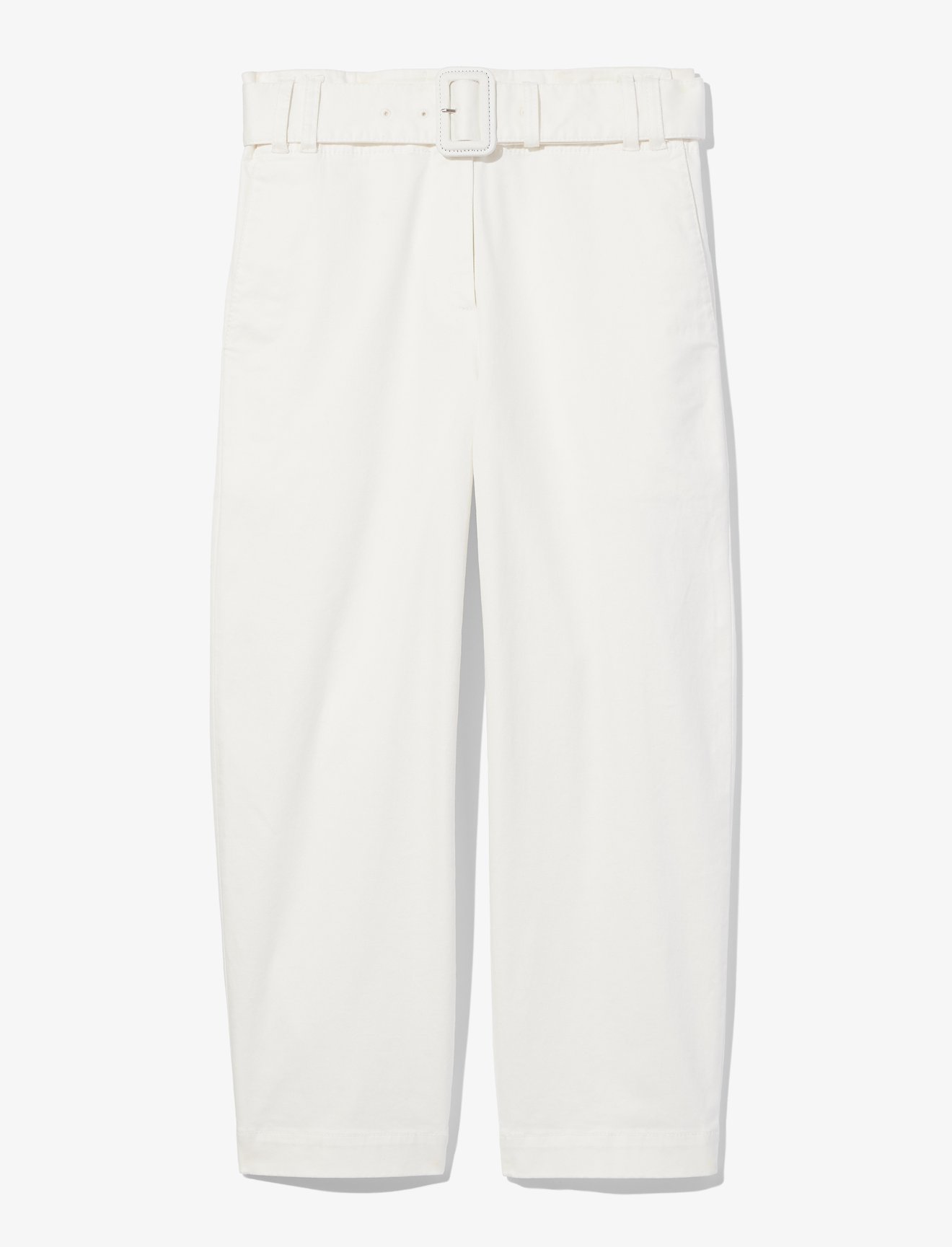 Belted Cotton Twill Pants #4