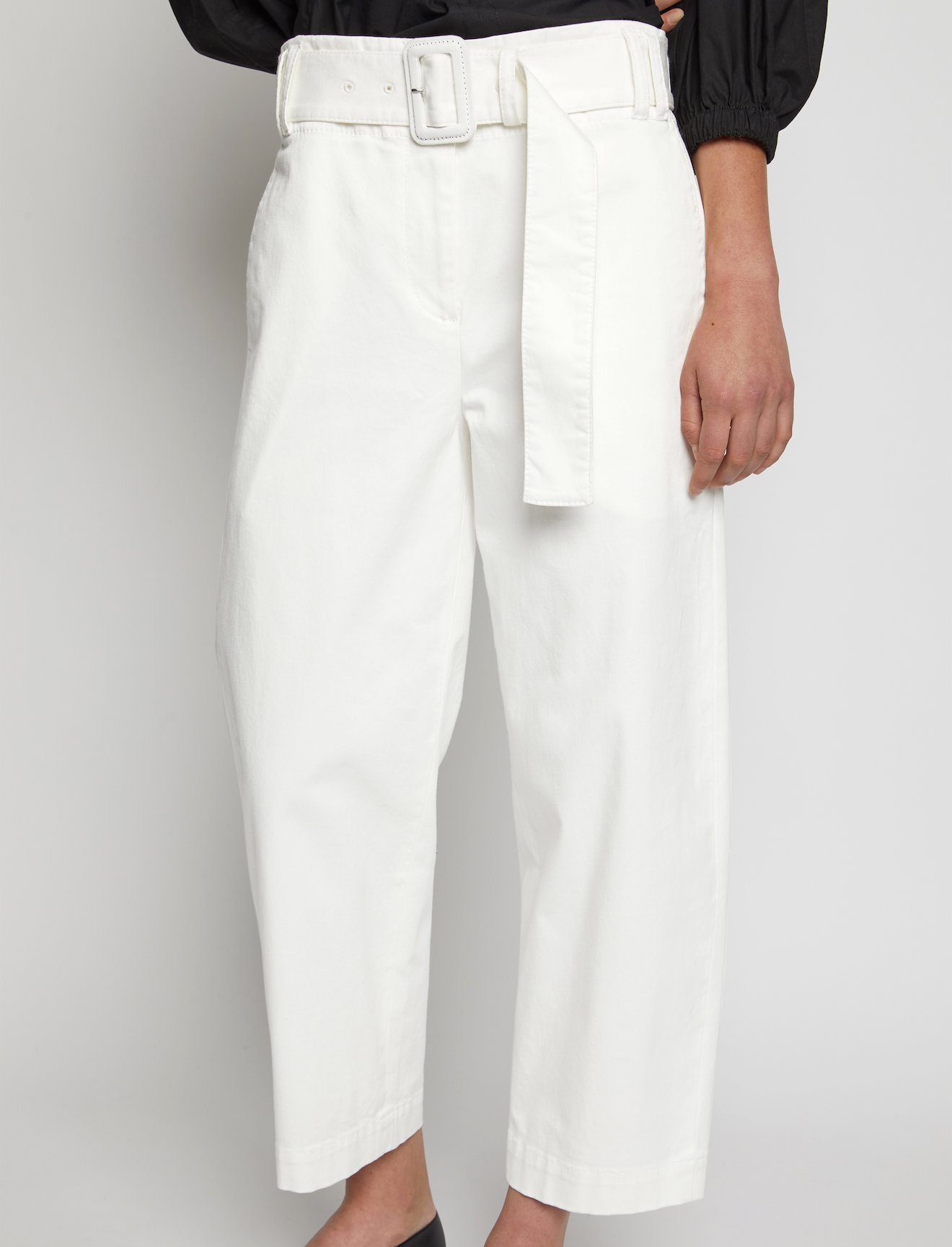 Belted Cotton Twill Pants #3