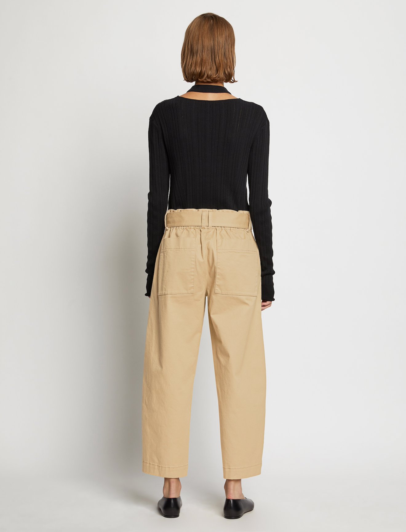 Belted Cotton Twill Pants #2