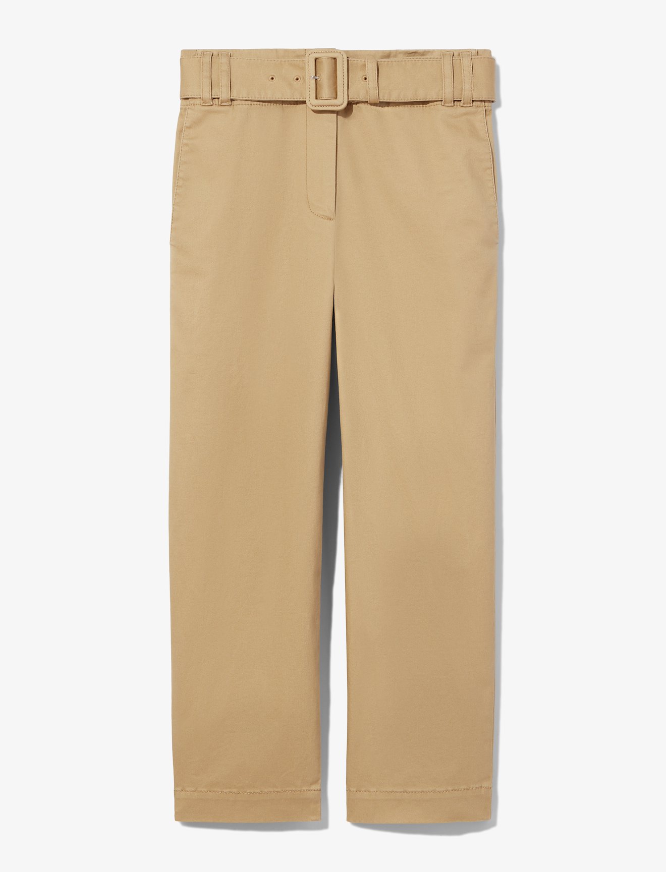 Belted Cotton Twill Pants #4