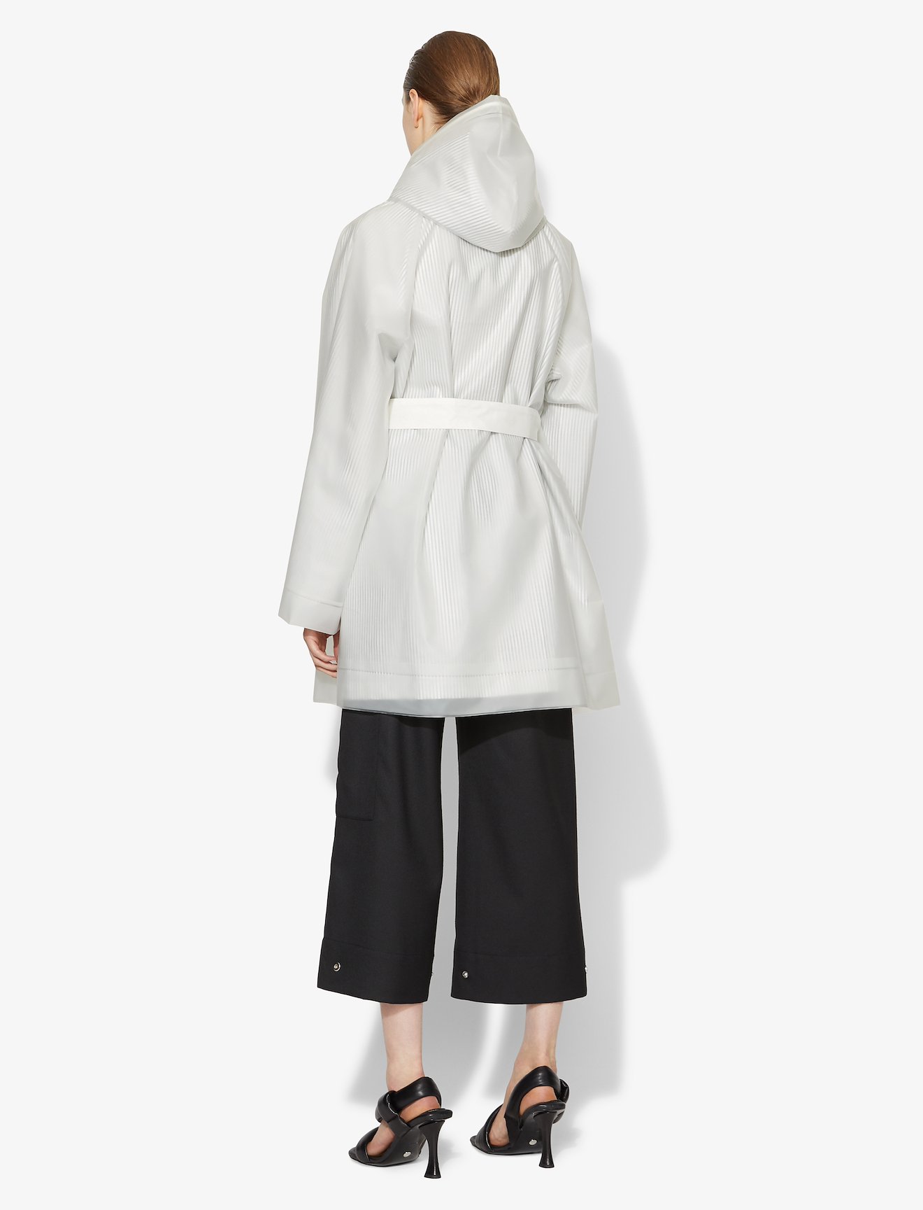 Belted Raincoat With Striped Lining #2