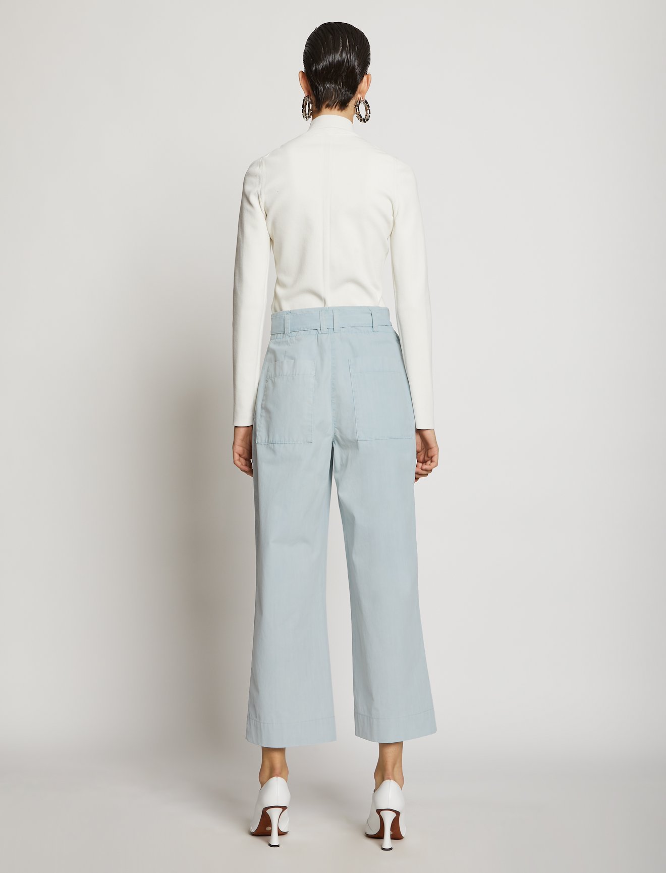 Belted Washed Cotton Pants #2