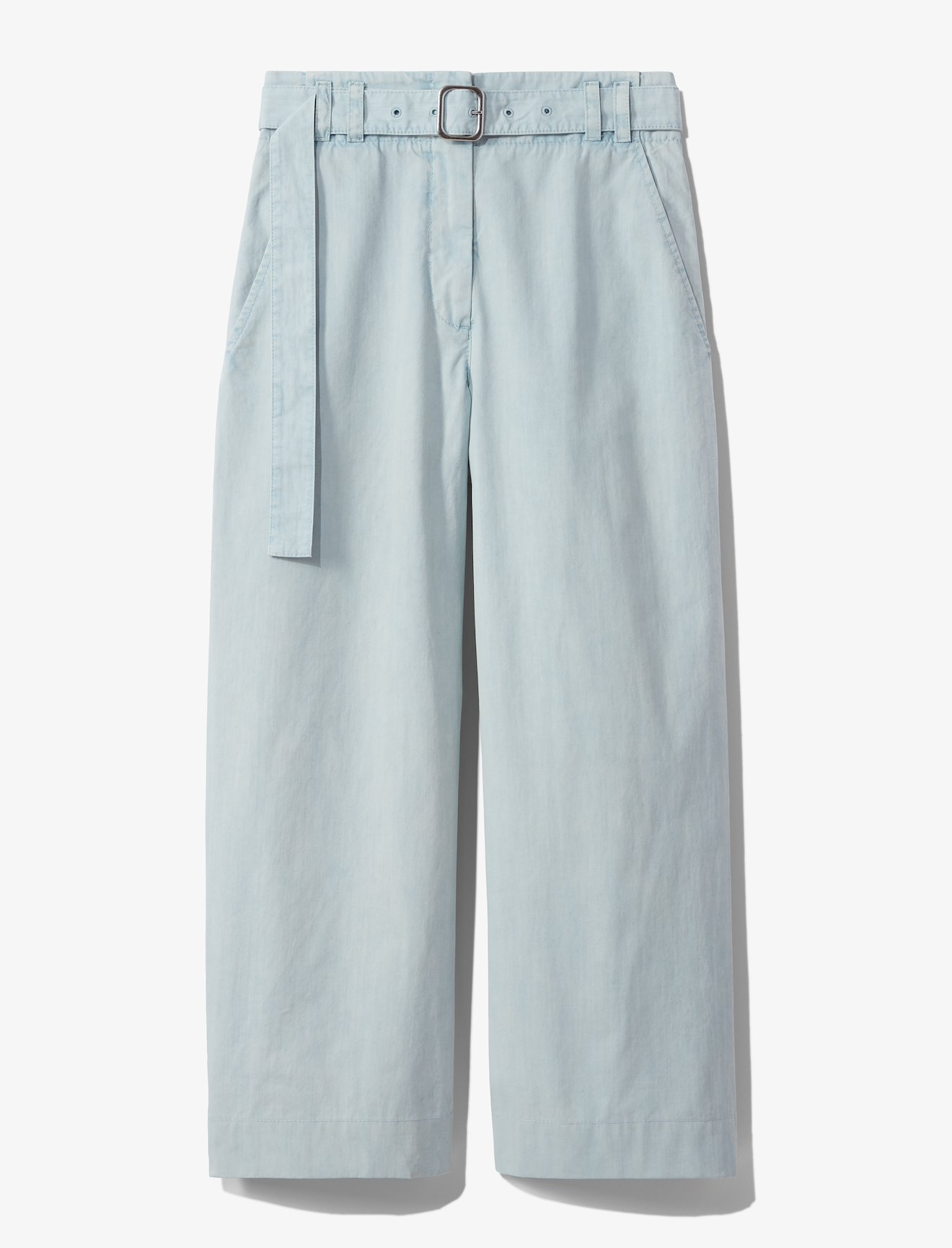 Belted Washed Cotton Pants #4
