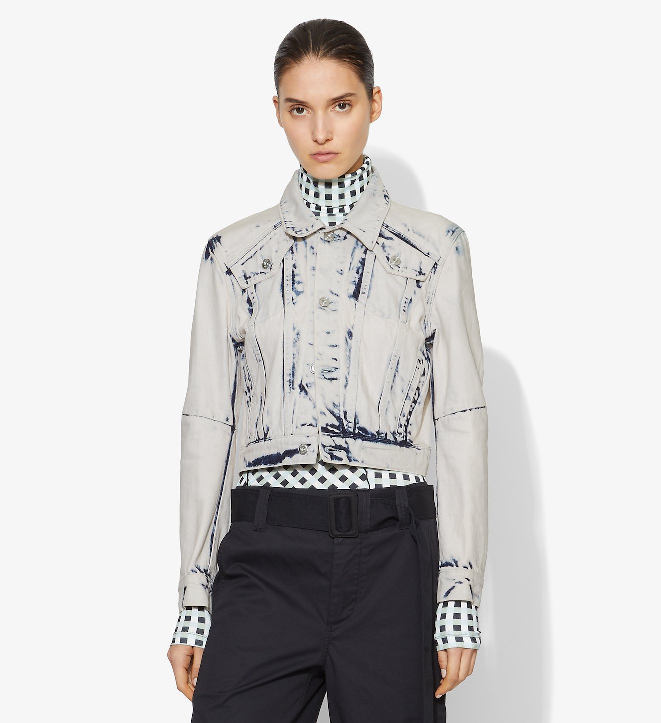 Bleached Cropped Jacket