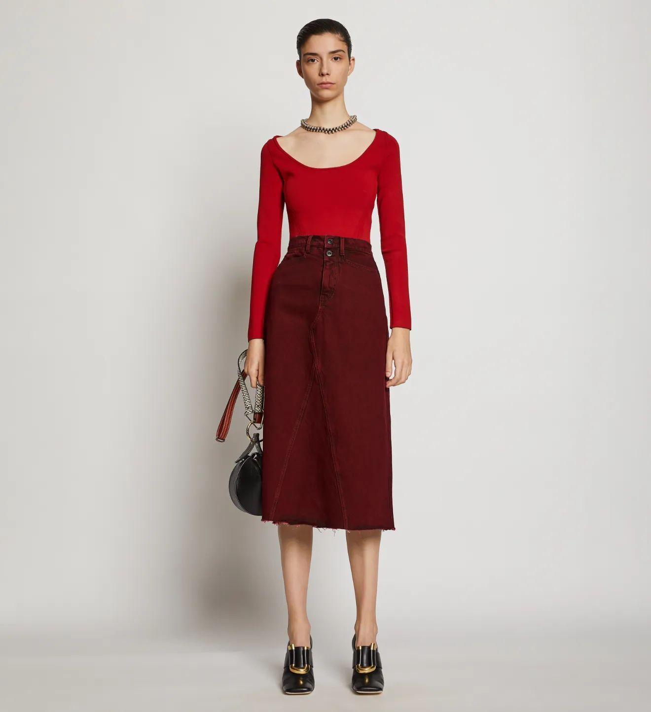 proenza schouler denim skirt