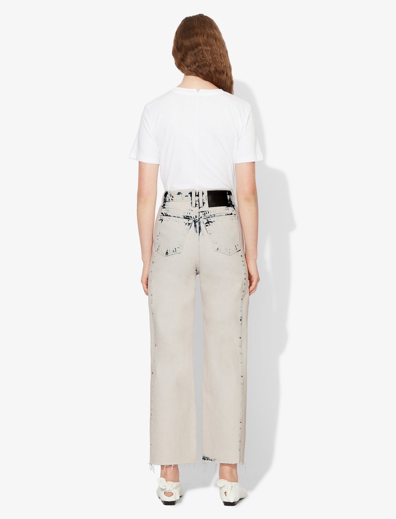 Bleached Wide Leg Crop Jeans #2