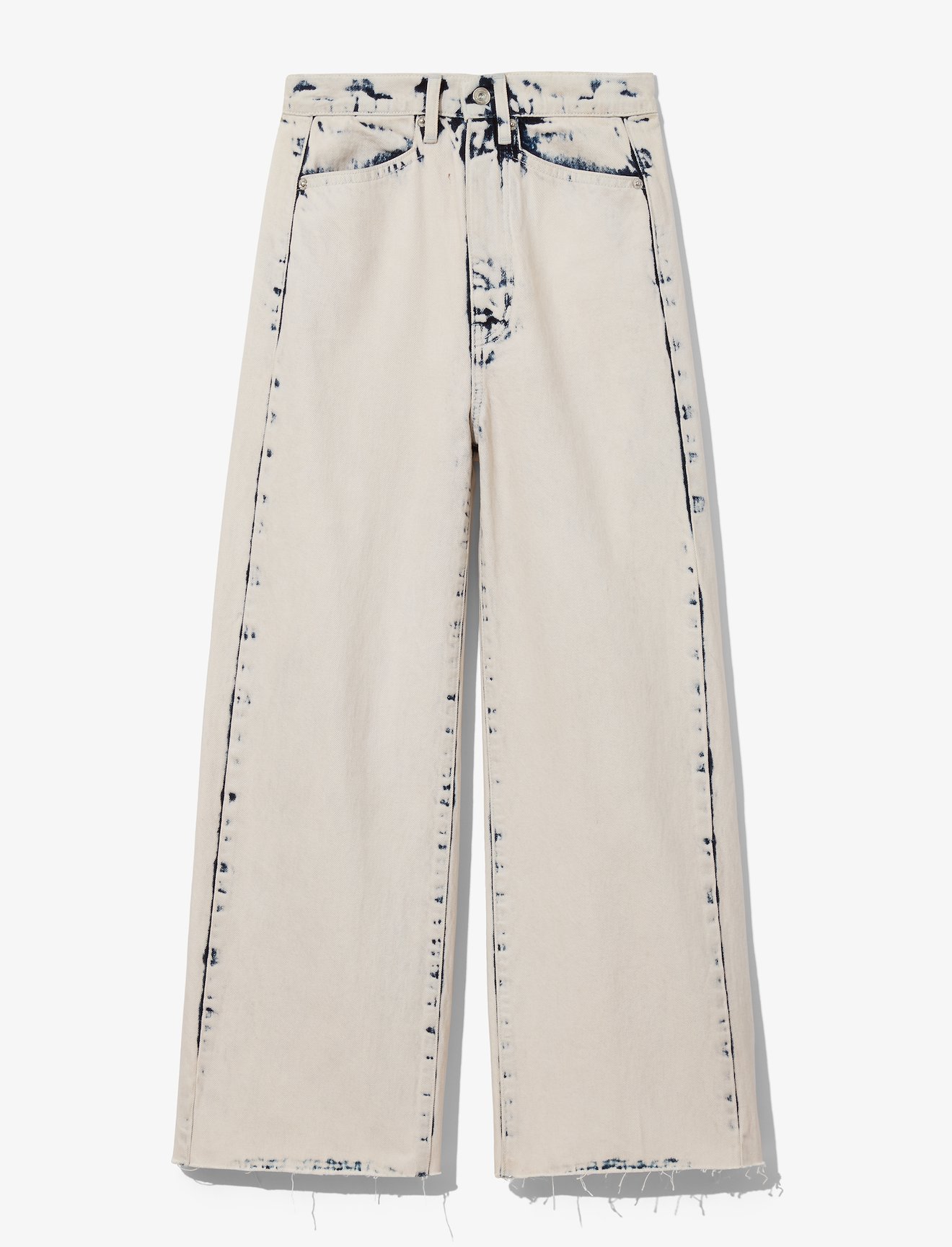 Bleached Wide Leg Crop Jeans #4