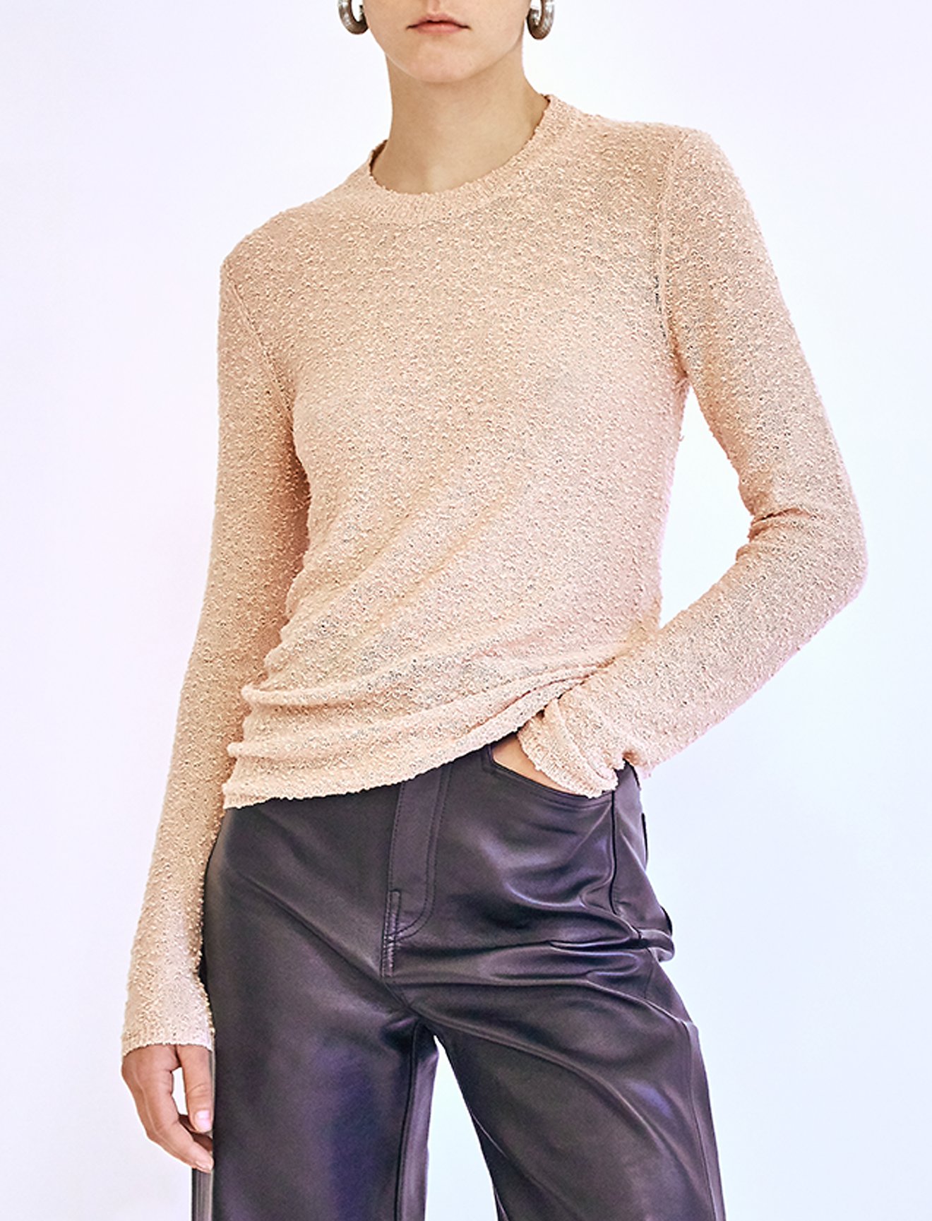 Bobble Bouclé Knit Top #3