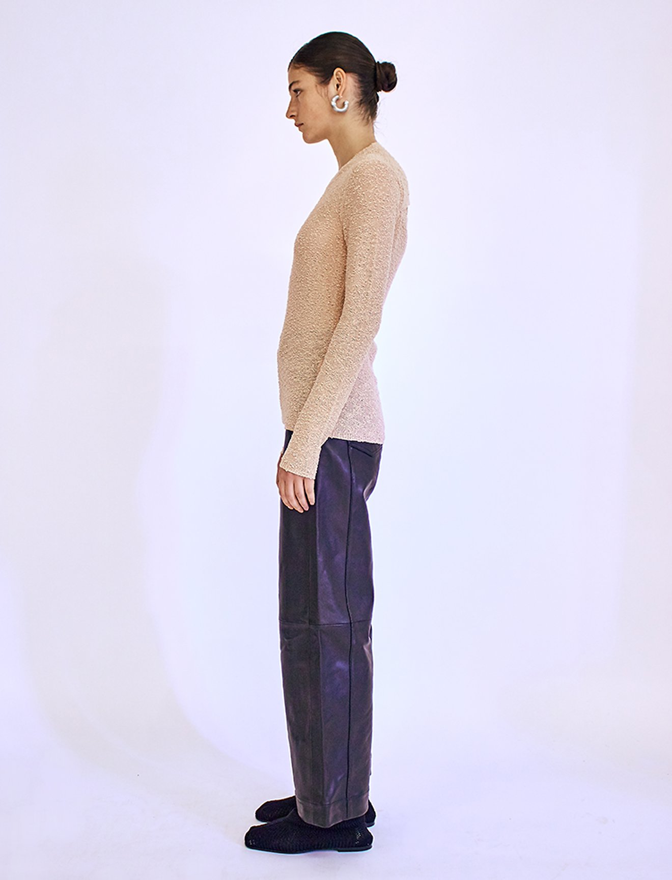 Bobble Bouclé Knit Top #1