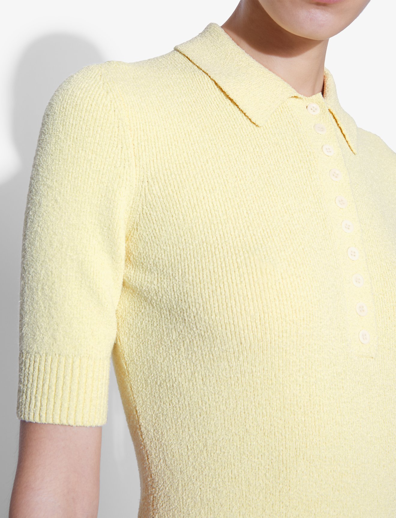 Boucle Polo Knit Top #3