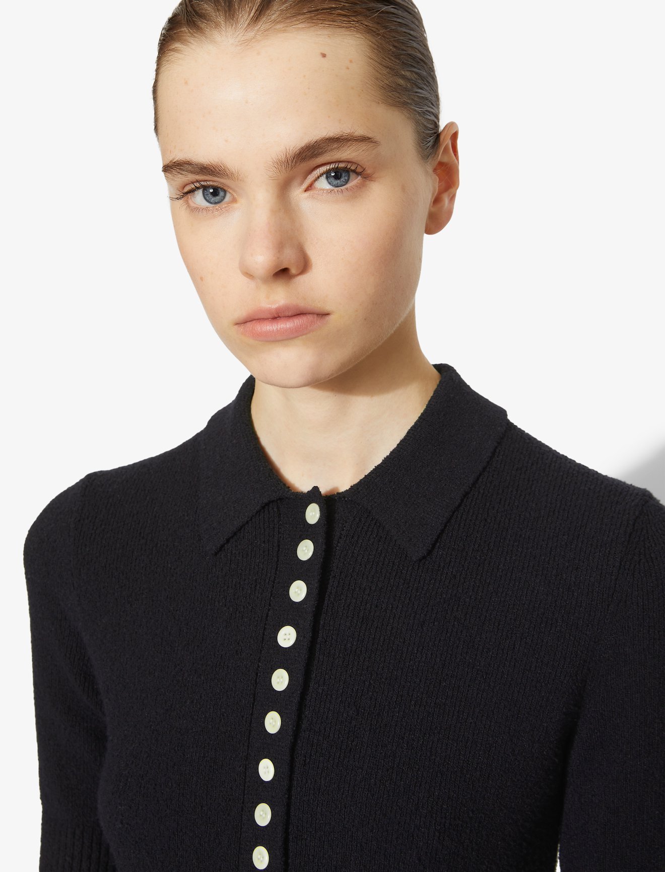 Boucle Polo Knit Top #3