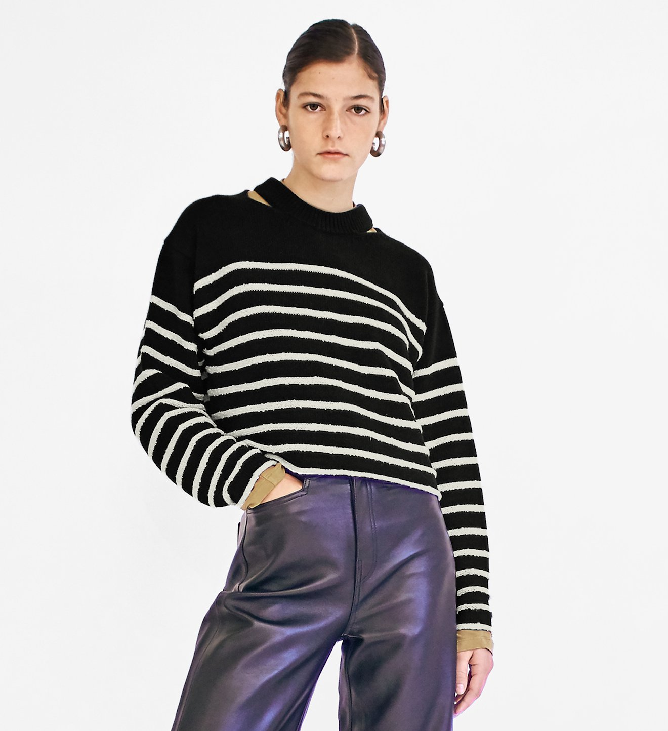 Bouclé Stripe Sweater