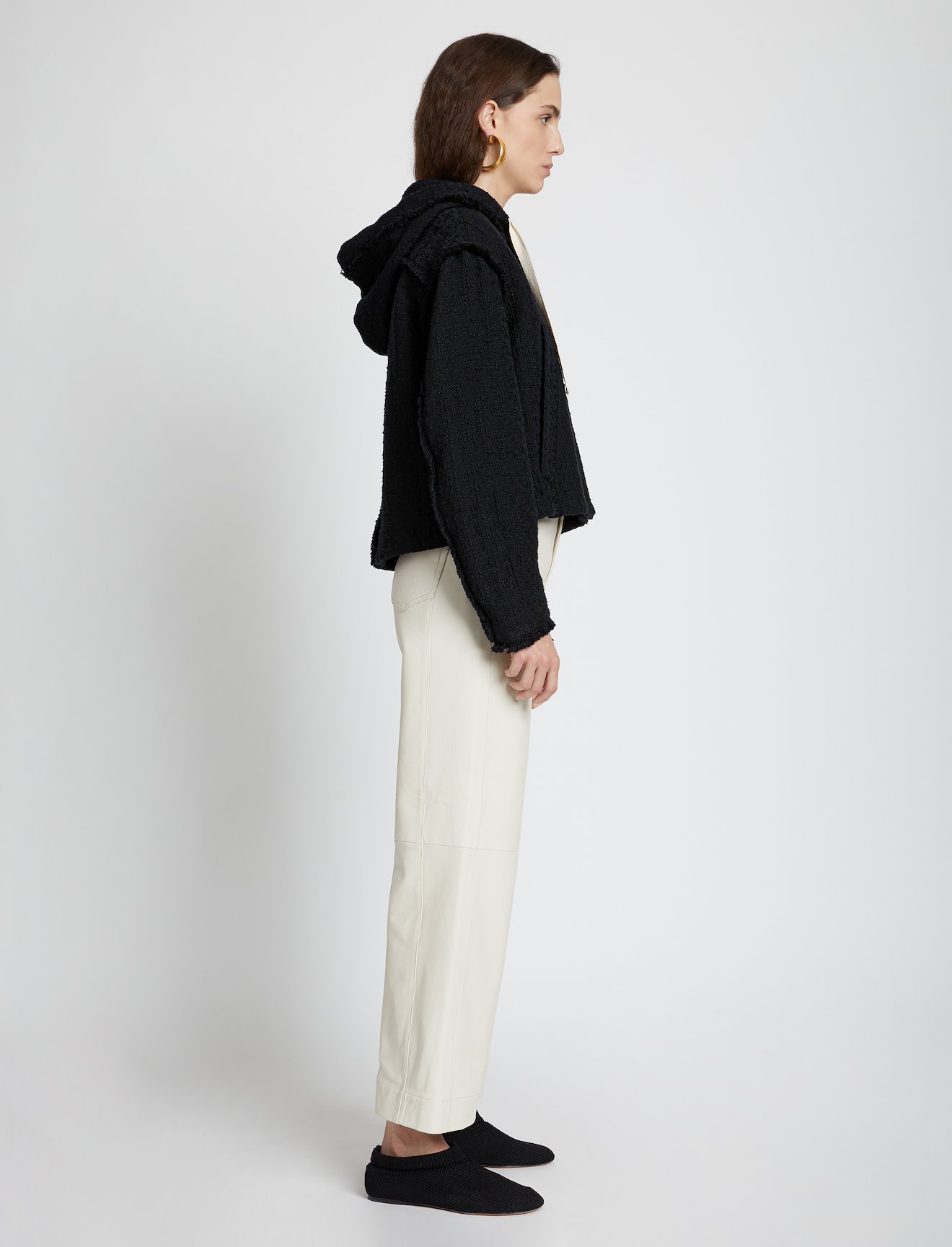 Bouclé Tweed Hooded Jacket #2