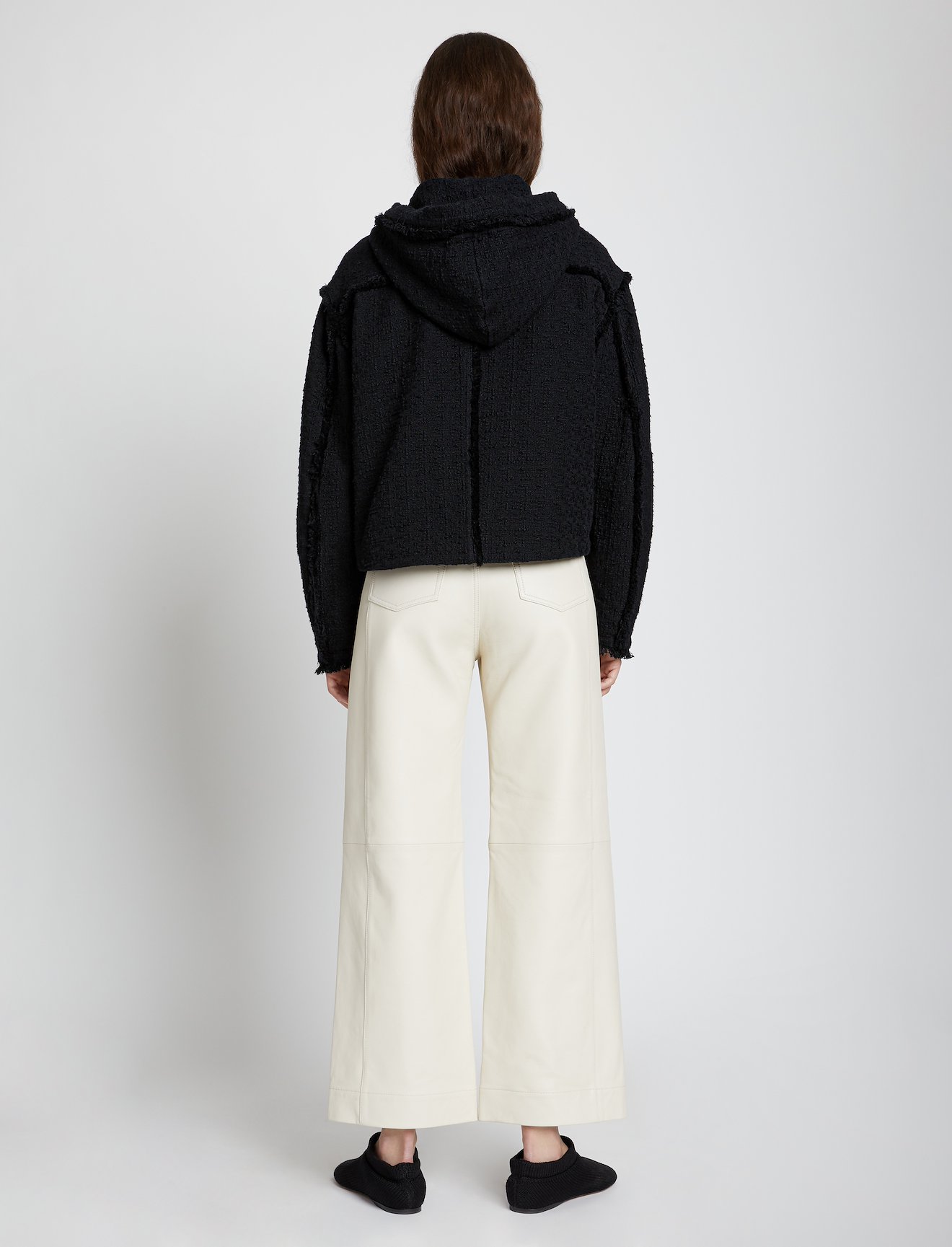 Bouclé Tweed Hooded Jacket #3