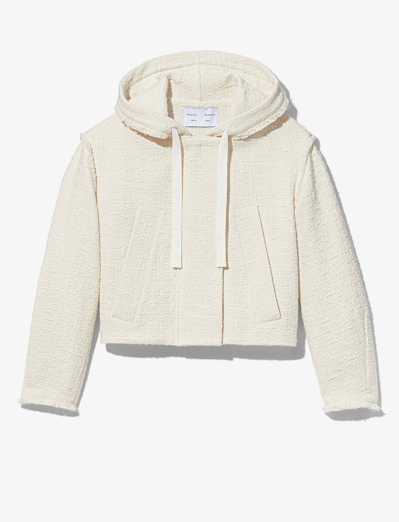 Bouclé Tweed Hooded Jacket