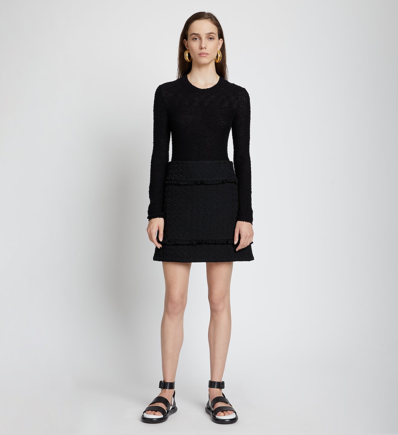 Bouclé Tweed Mini Skirt