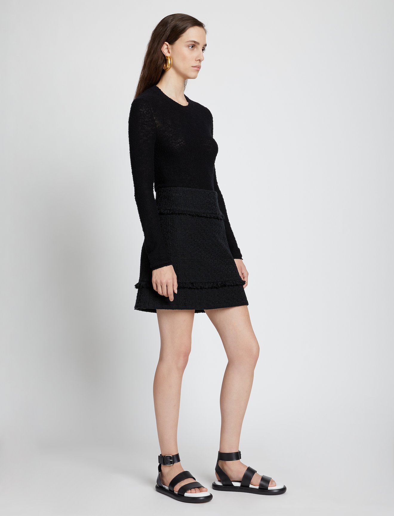 Bouclé Tweed Mini Skirt #1