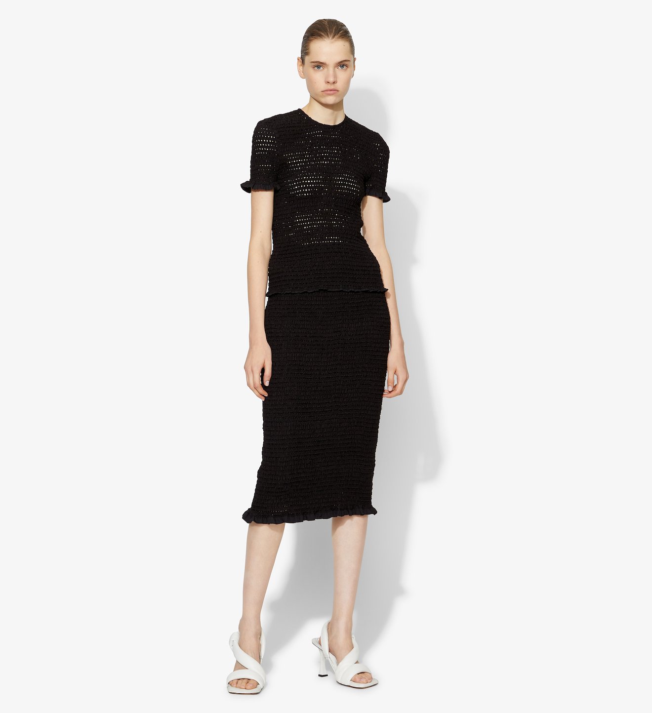 Broderie Anglaise Smocked Skirt