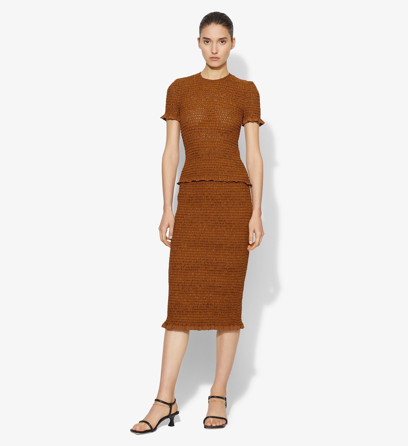 Broderie Anglaise Smocked Skirt