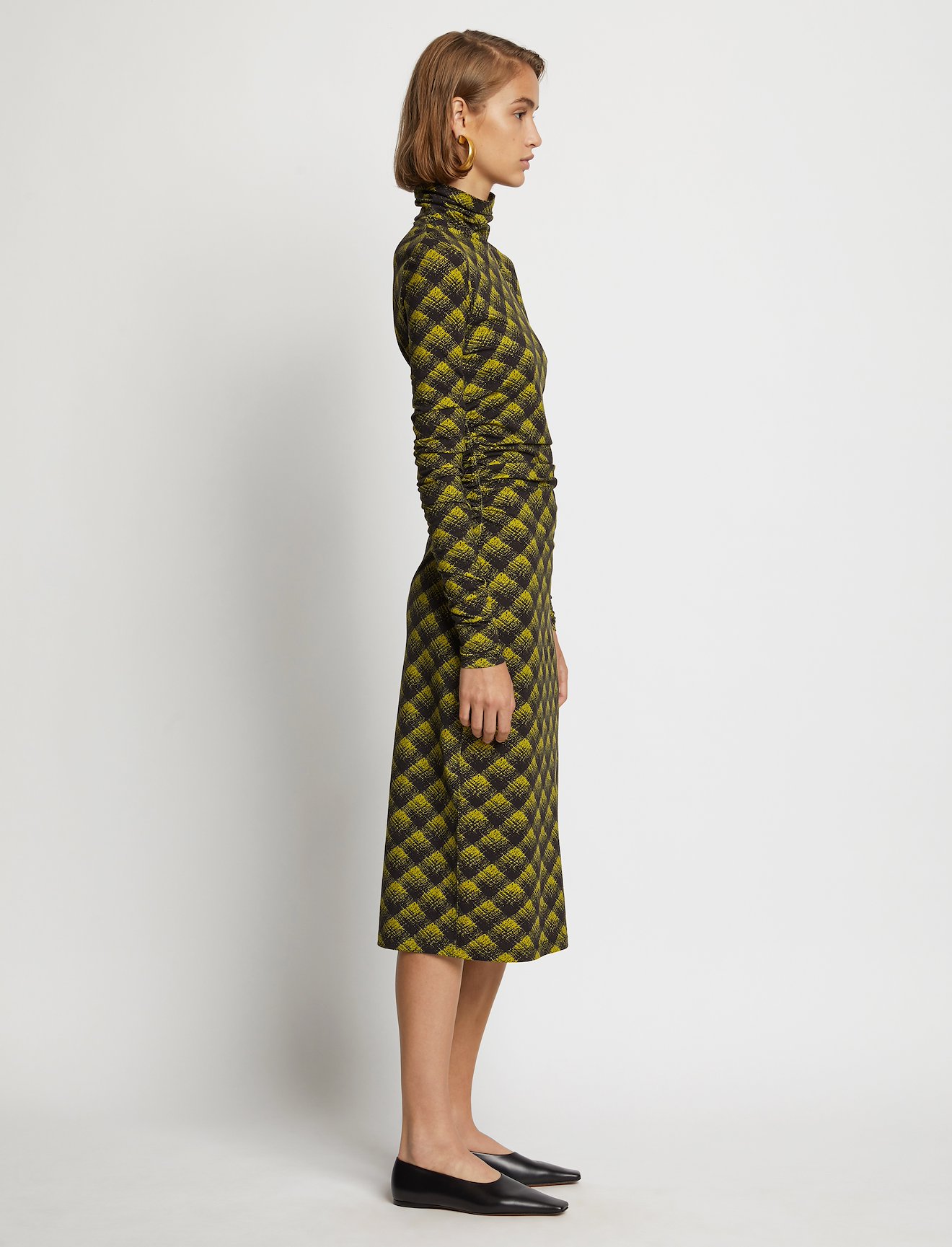 Brushed Plaid Jersey Dress #1