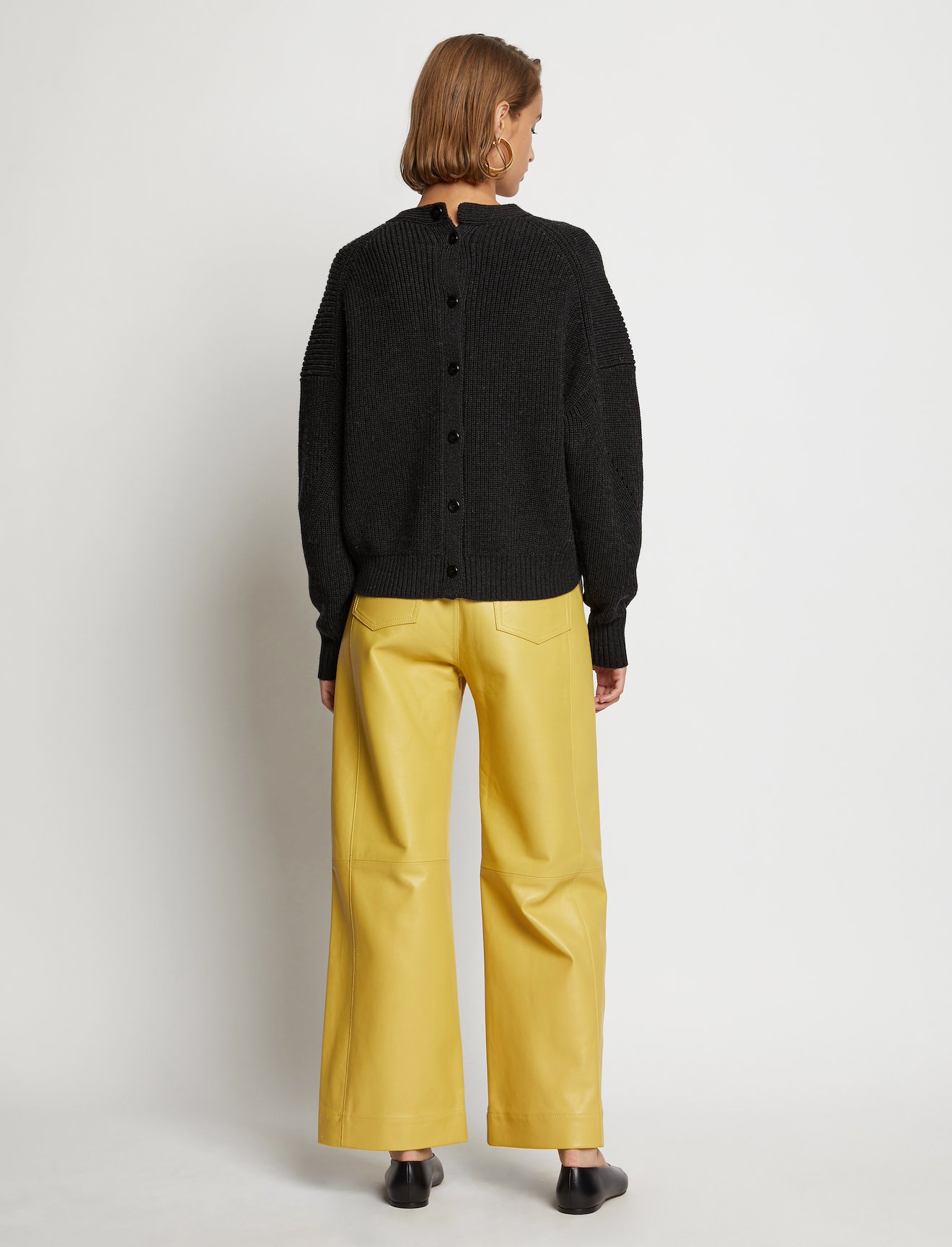 Button Back Merino Rib Cardigan #3