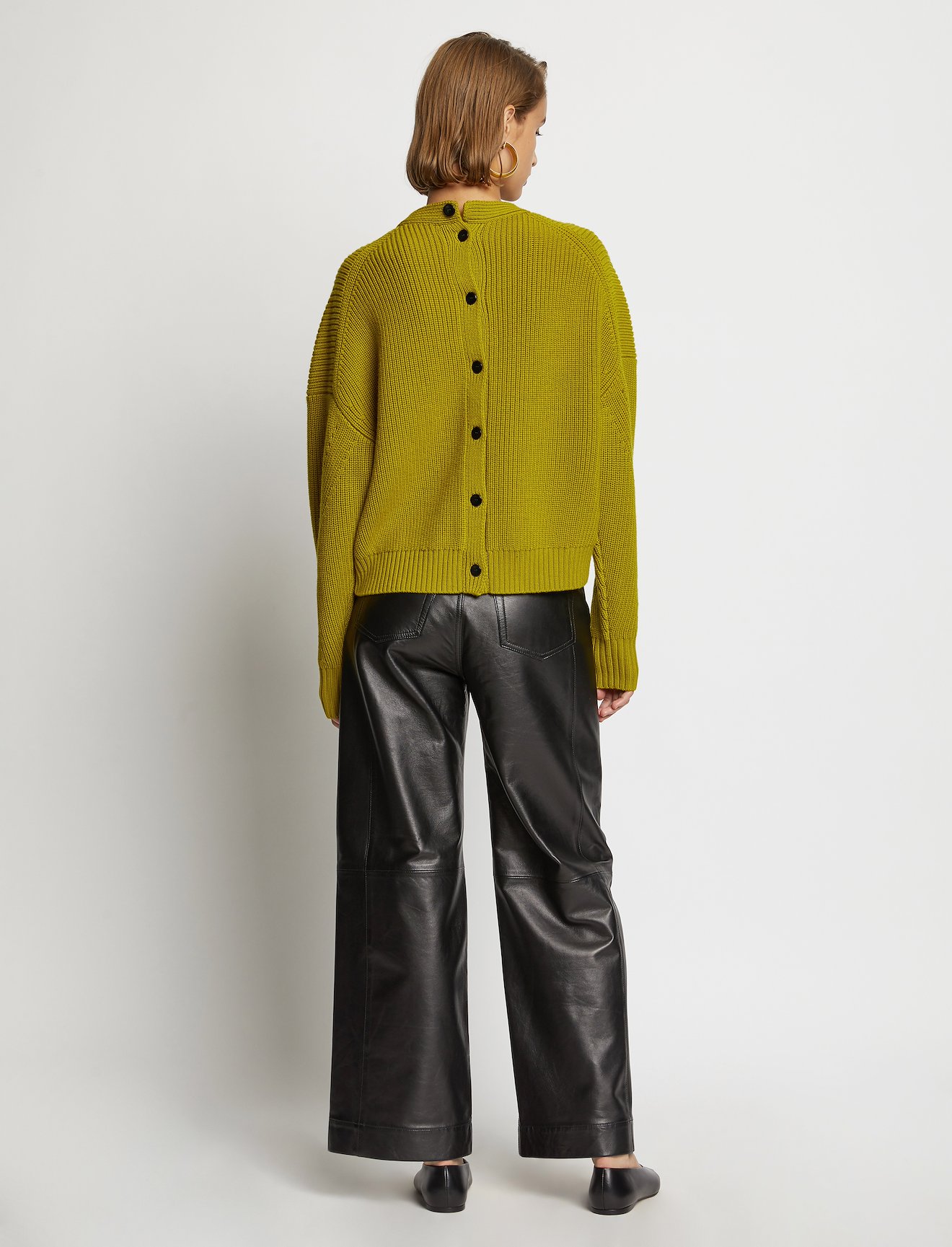 Button Back Merino Rib Cardigan #3