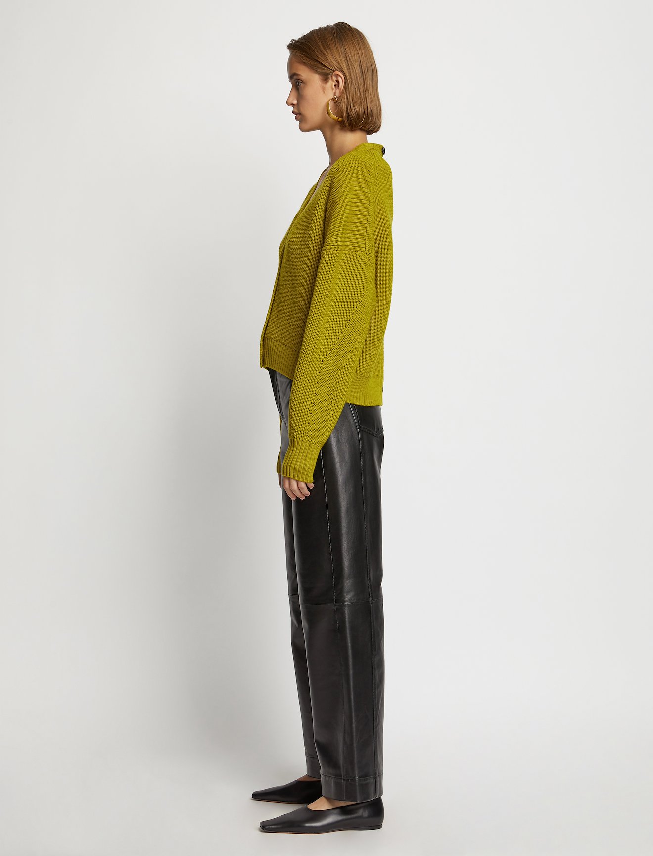 Button Back Merino Rib Cardigan #2