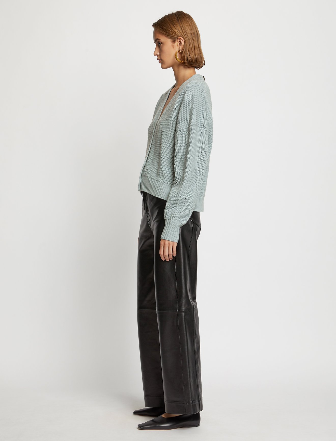 Button Back Merino Rib Cardigan #2