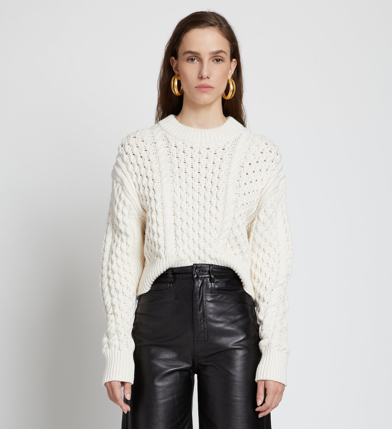 Cableknit Reversible Sweater