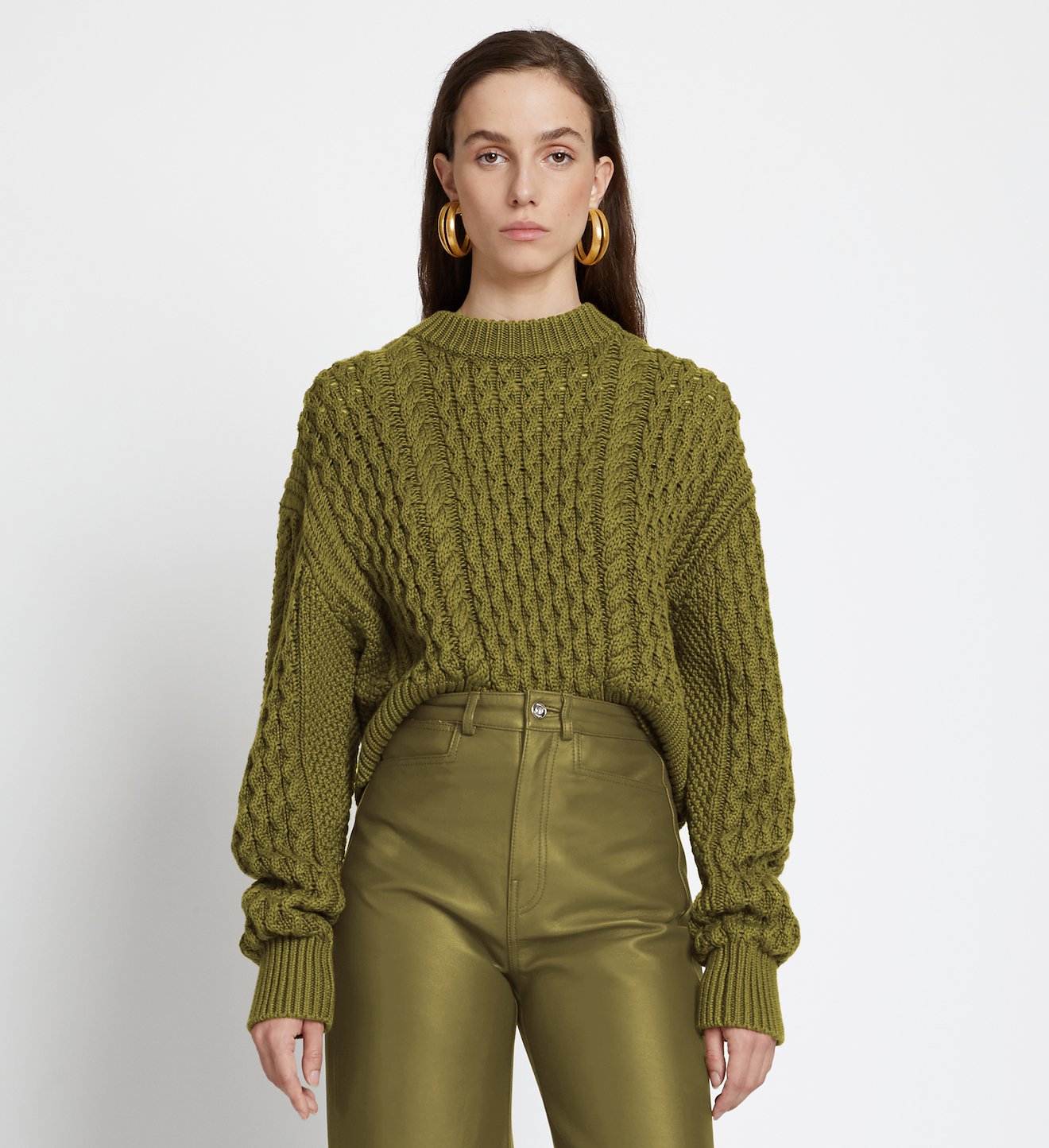 Cableknit Reversible Sweater