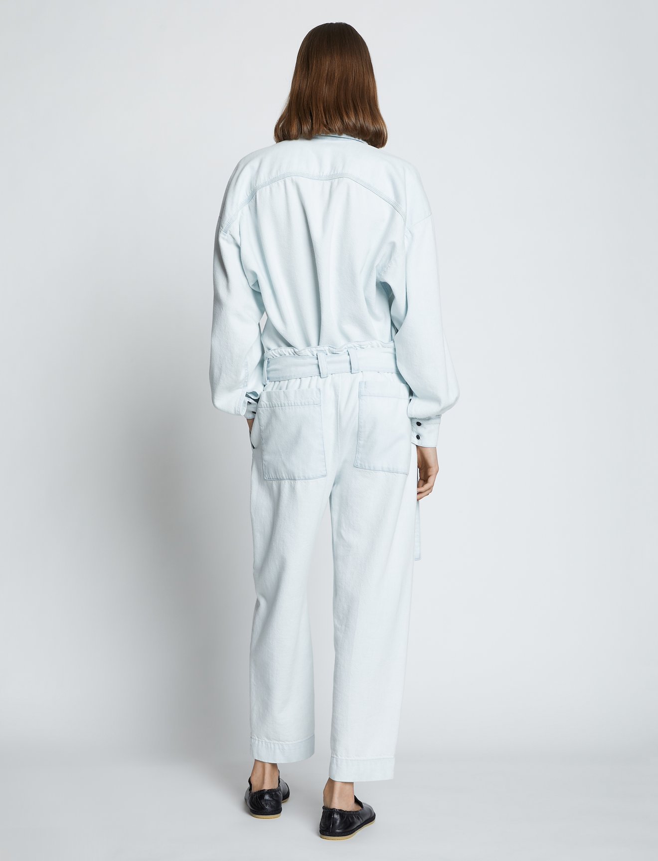 Chambray Belted Pants #2