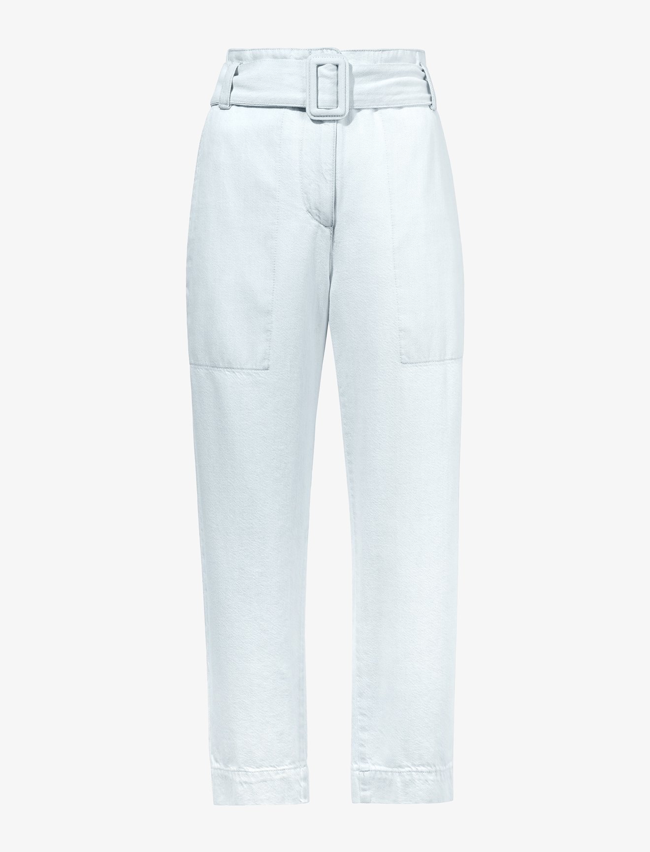 Chambray Belted Pants #4