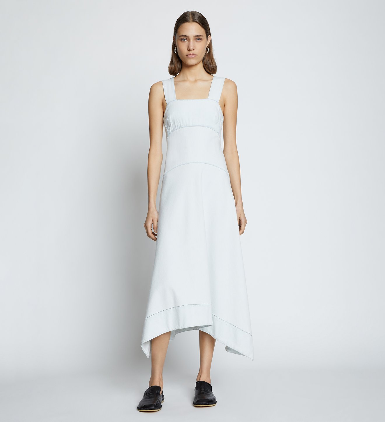 Chambray Seamed Dress