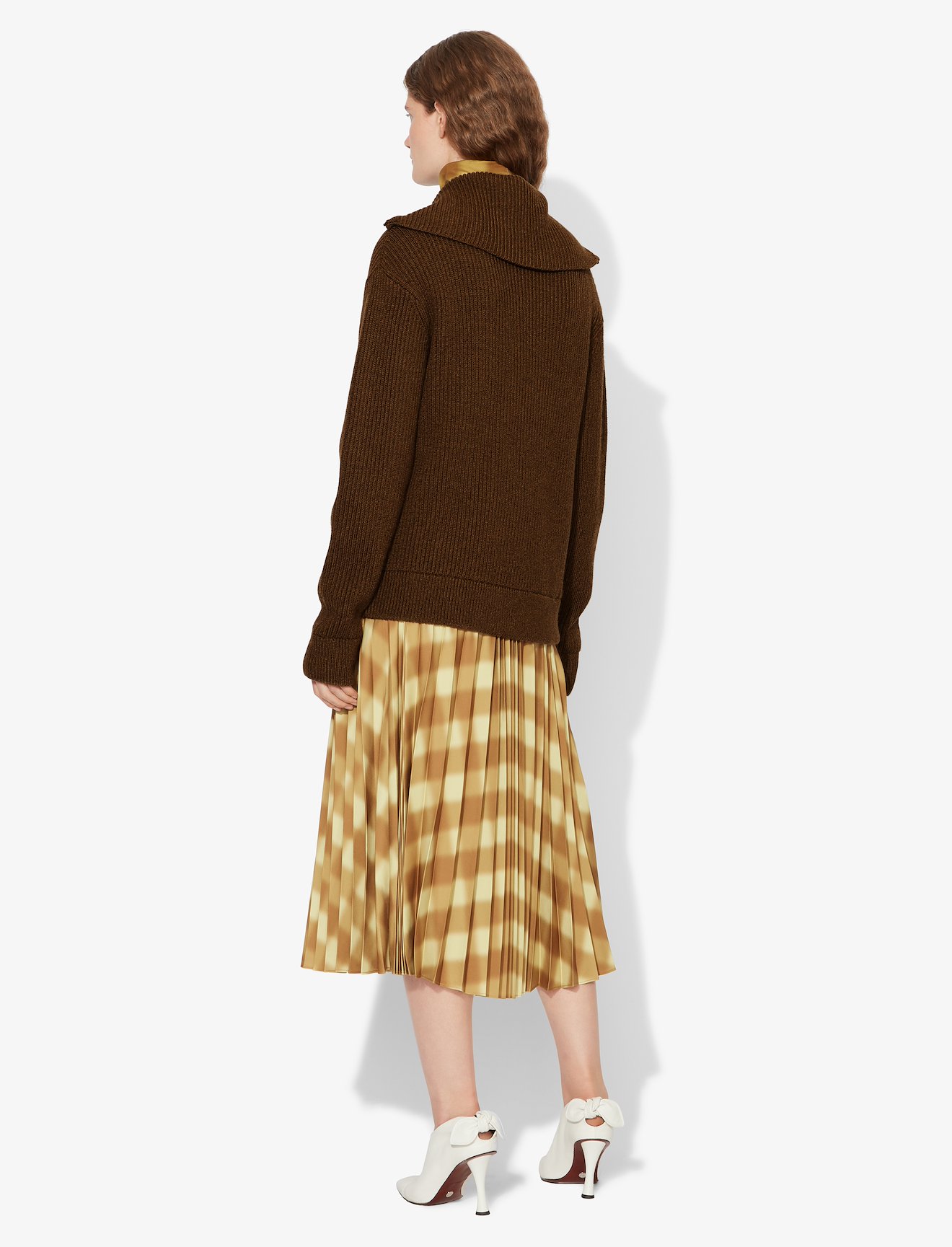 Chunky Rib Half Zip Knit Cardigan #2