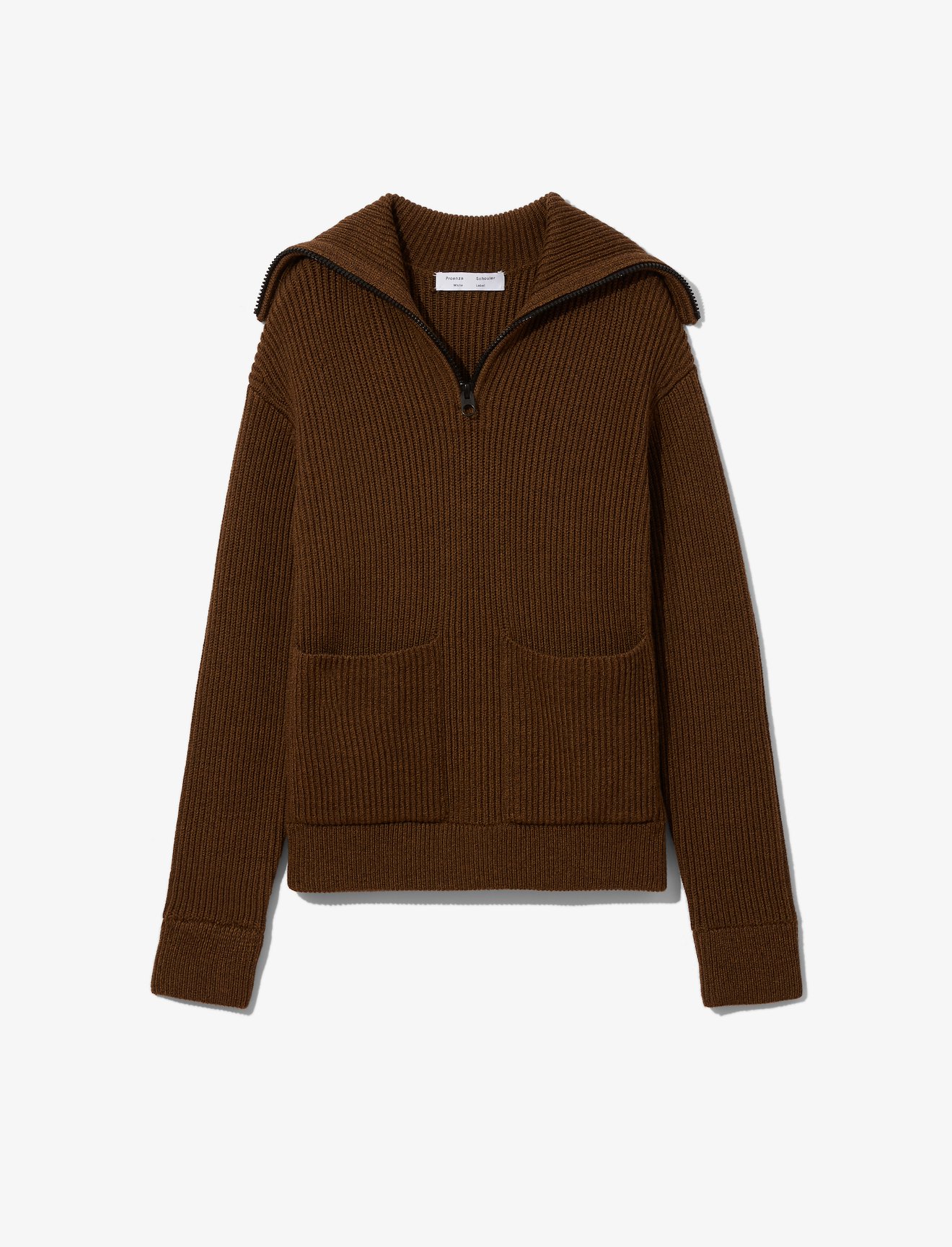 Chunky Rib Half Zip Knit Cardigan #4