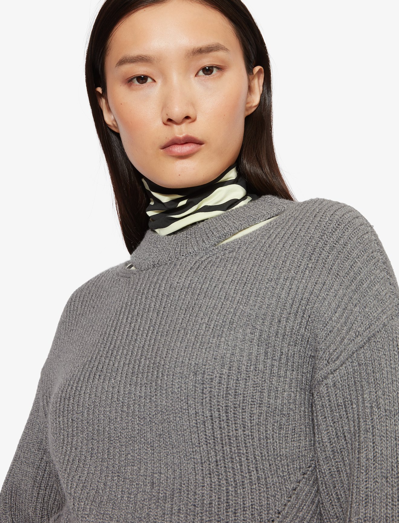 Chunky Rib Knit Sweater #3