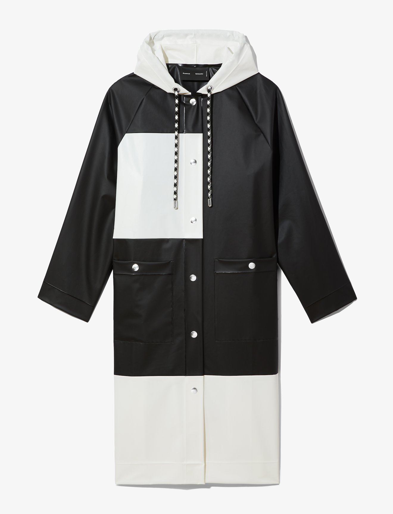 Colorblock Long Raincoat #5