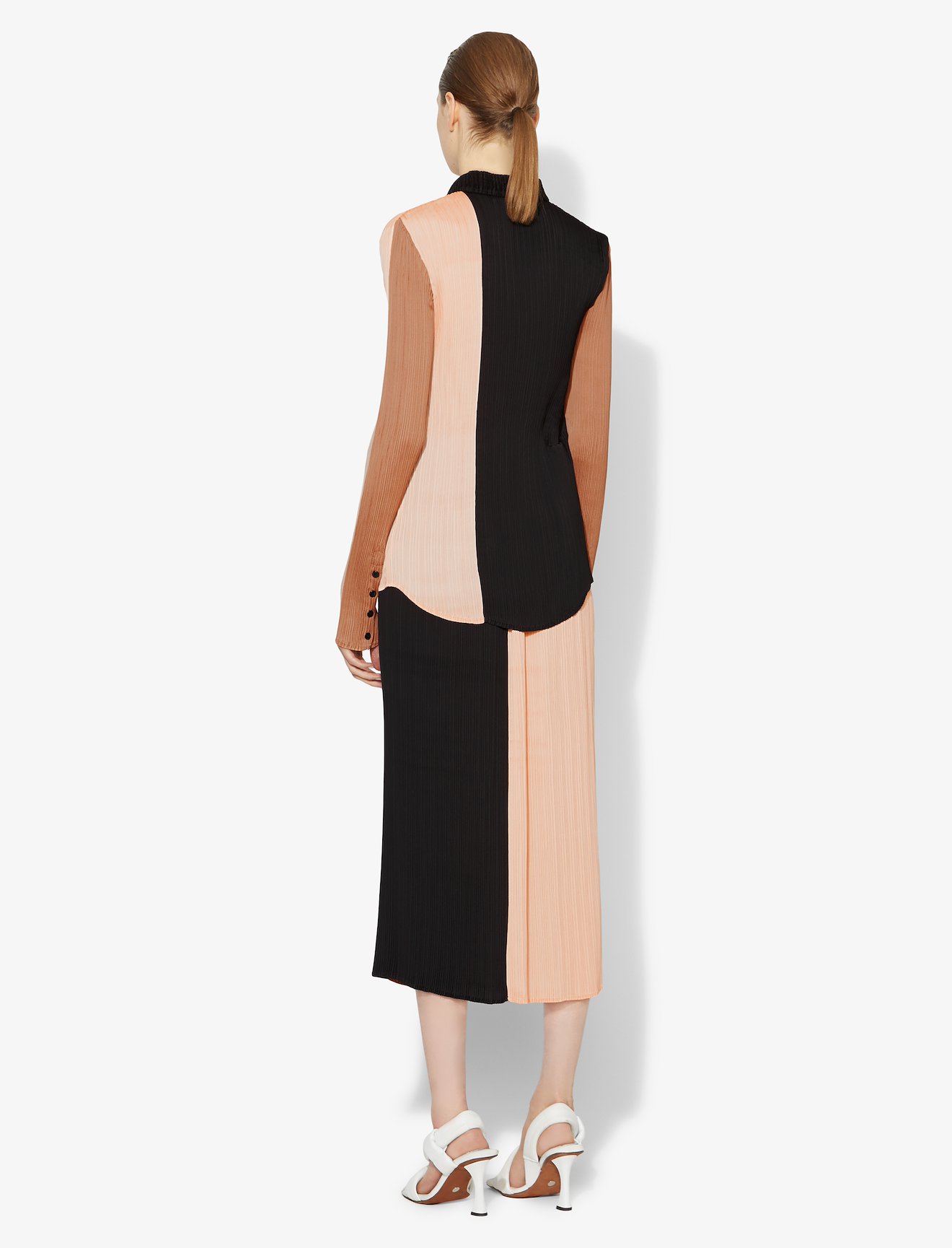 Colorblock Plisse Slip Skirt #2