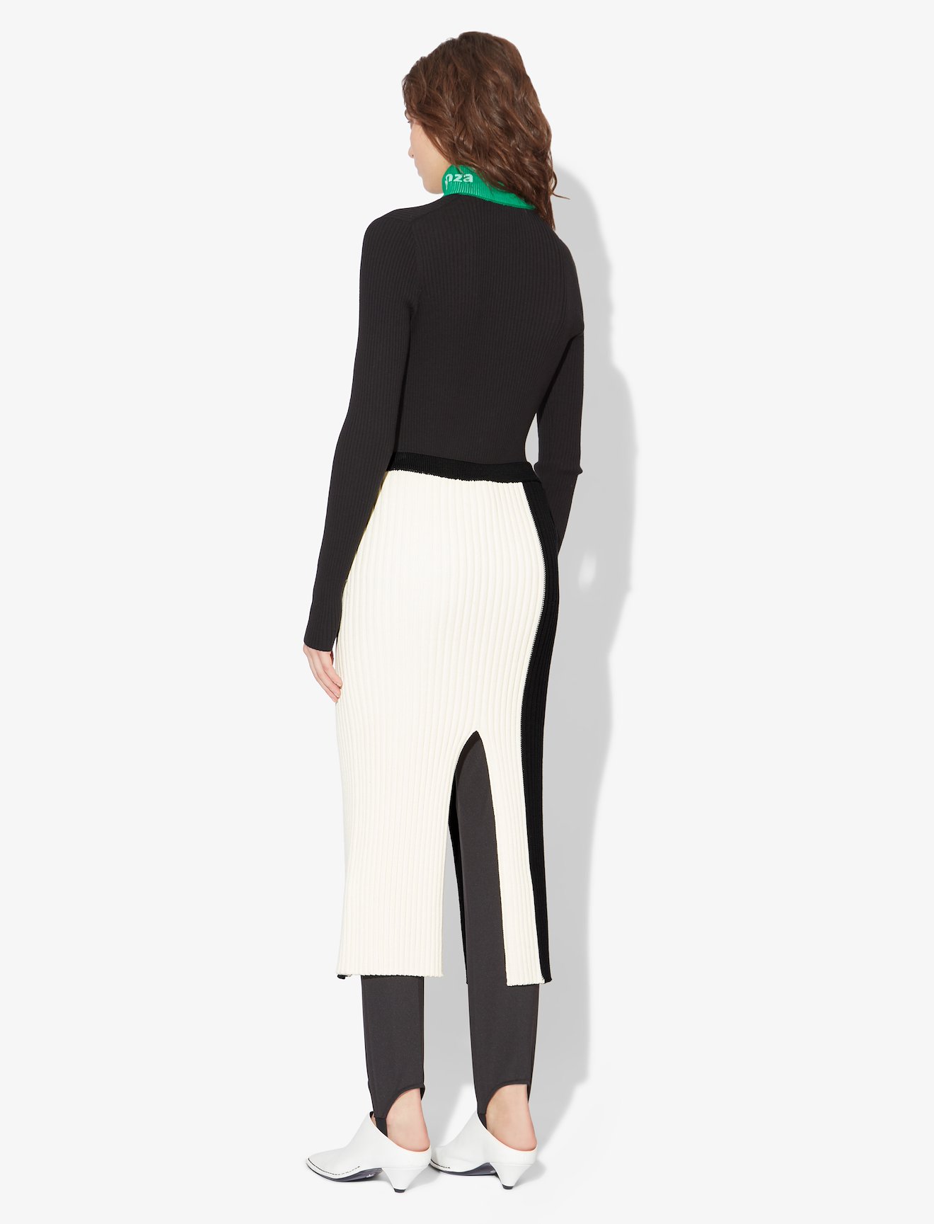 Colorblock Rib Knit Skirt #2