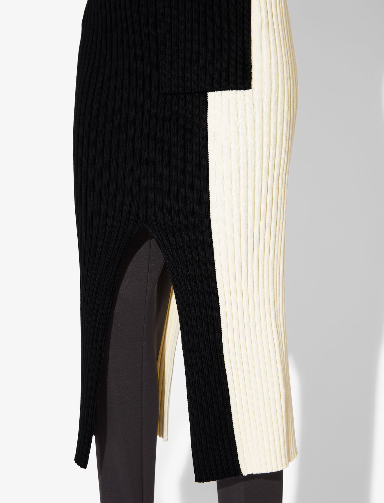 Colorblock Rib Knit Skirt #3