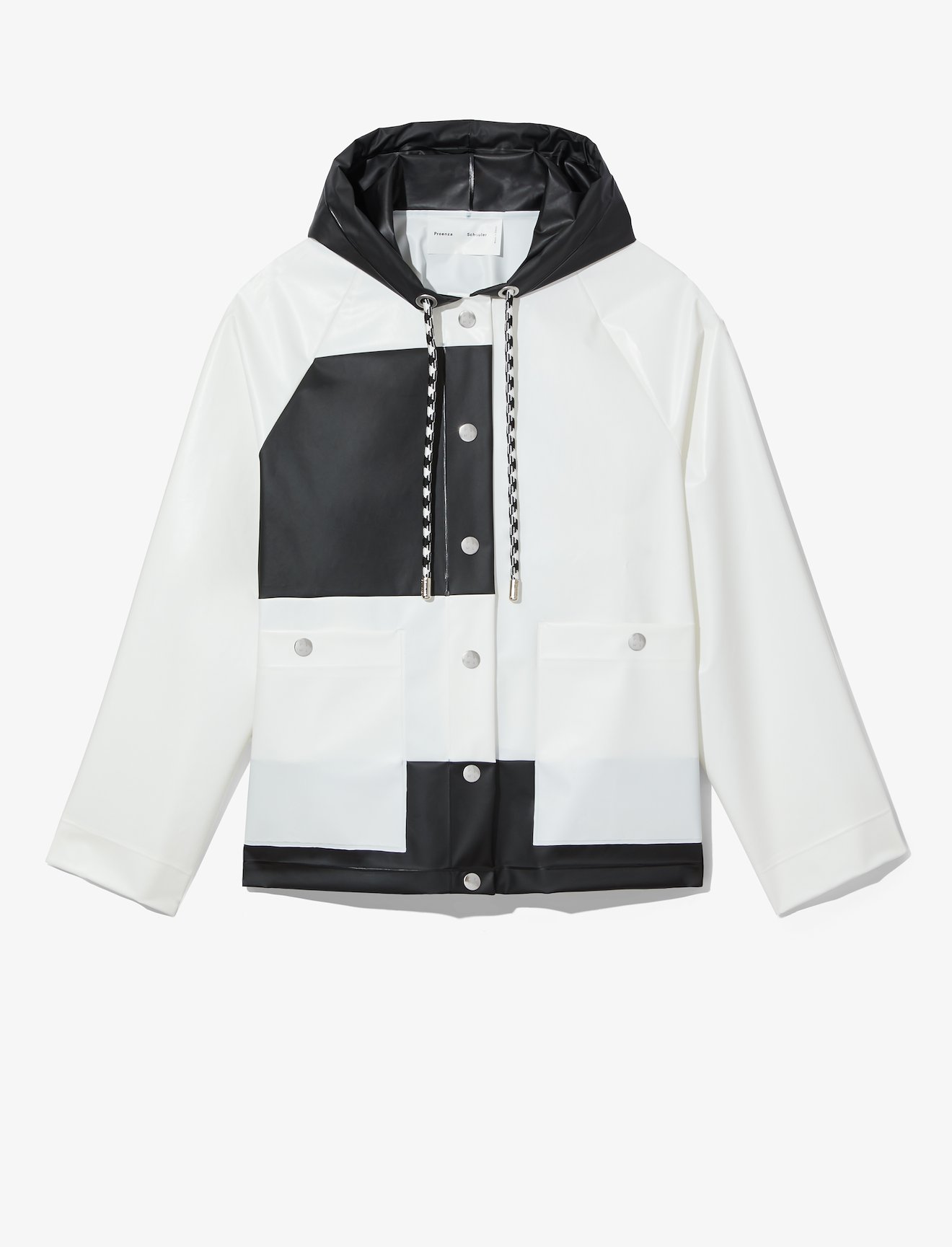 Colorblock Short Raincoat #4
