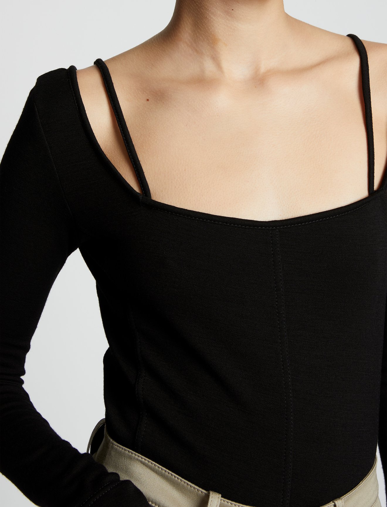 Compact Jersey Square Neck Bodysuit #4