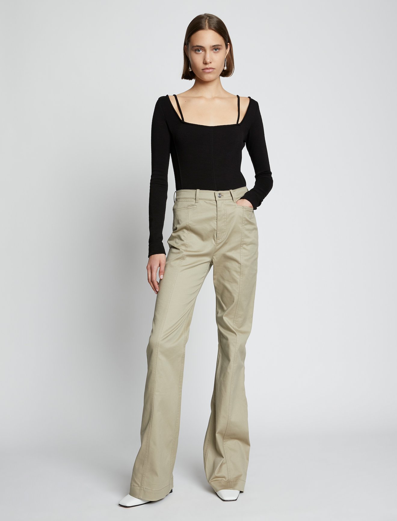 Compact Jersey Square Neck Bodysuit #1