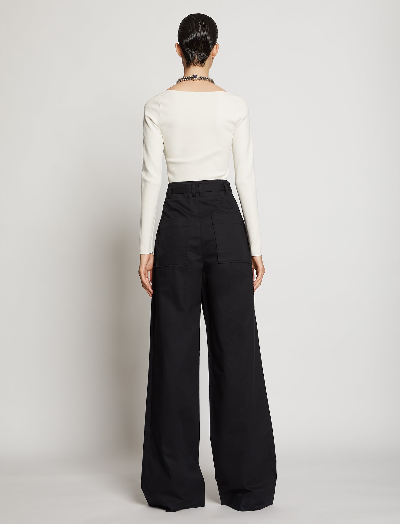 Compact Knit Scoop Neck Top #3