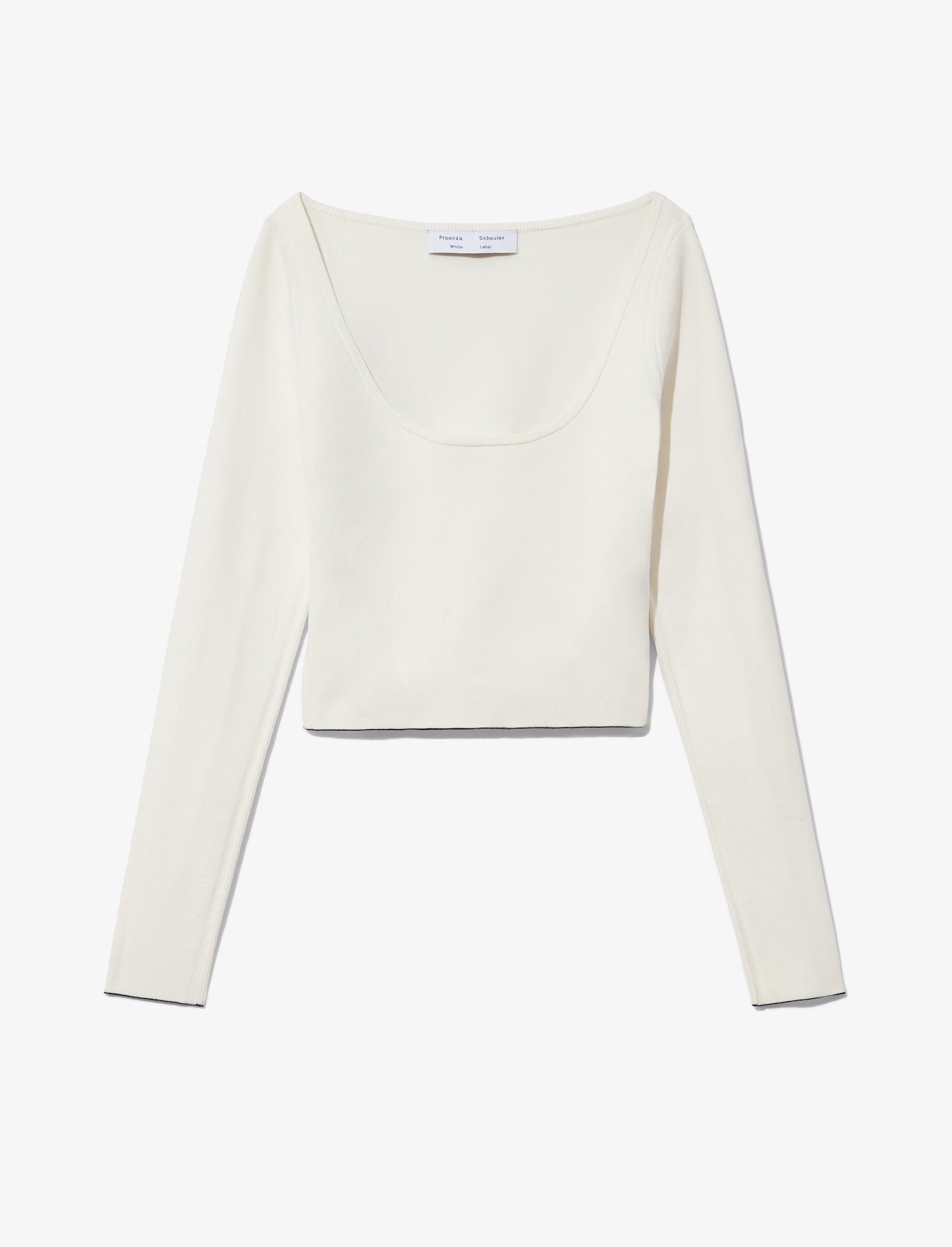 Compact Knit Scoop Neck Top #5