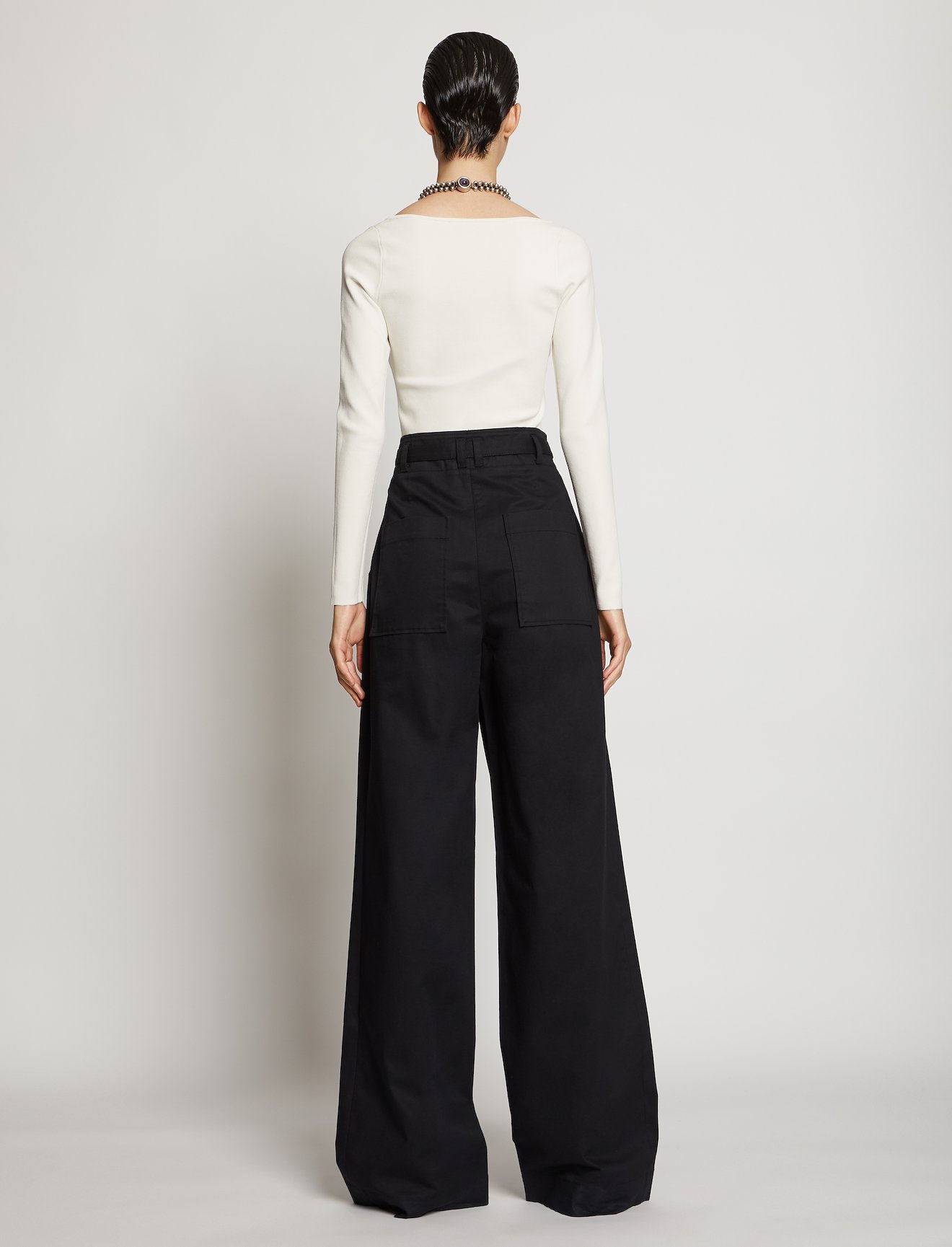 Compact Knit Scoop Neck Top #3