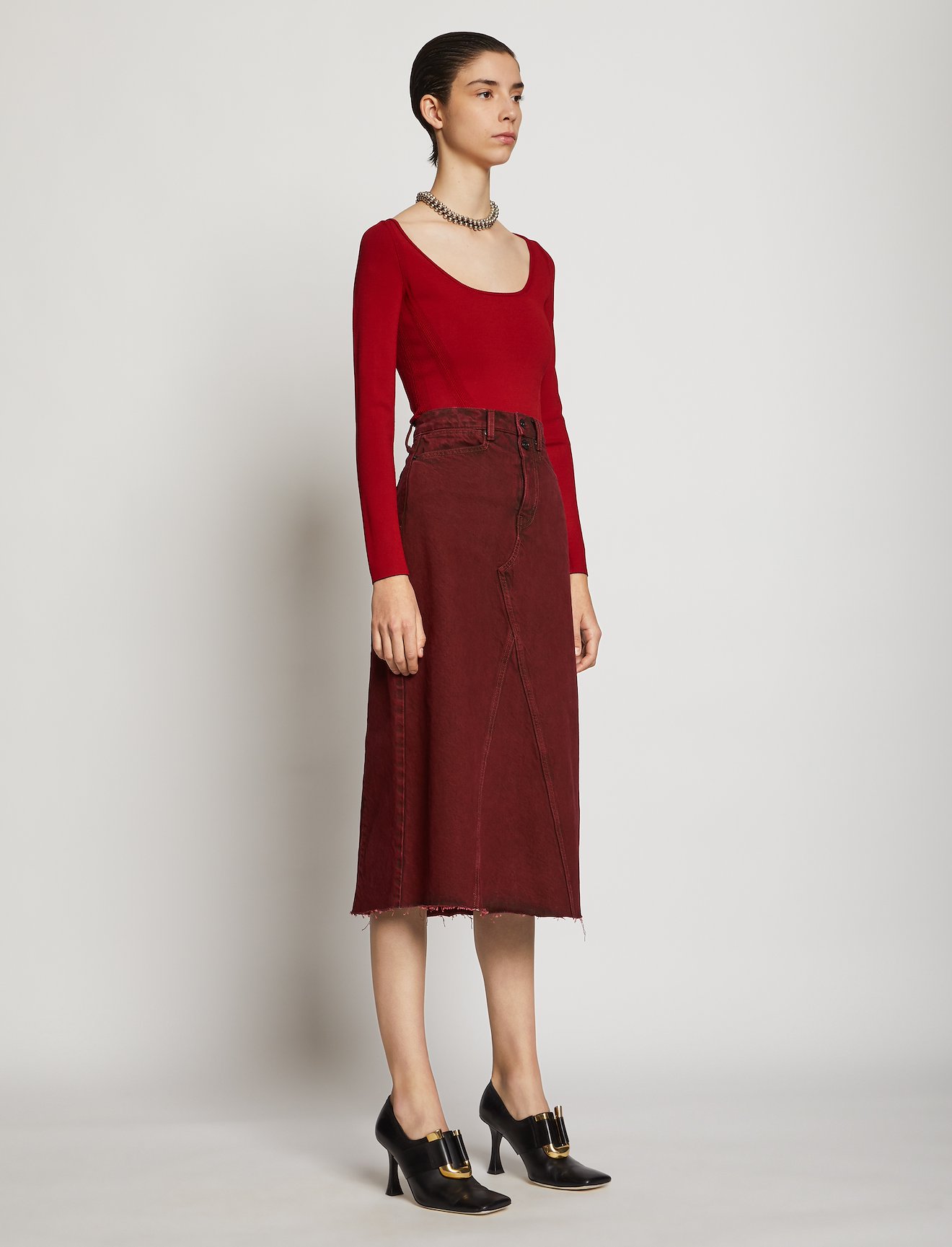 Compact Knit Scoop Neck Top #2